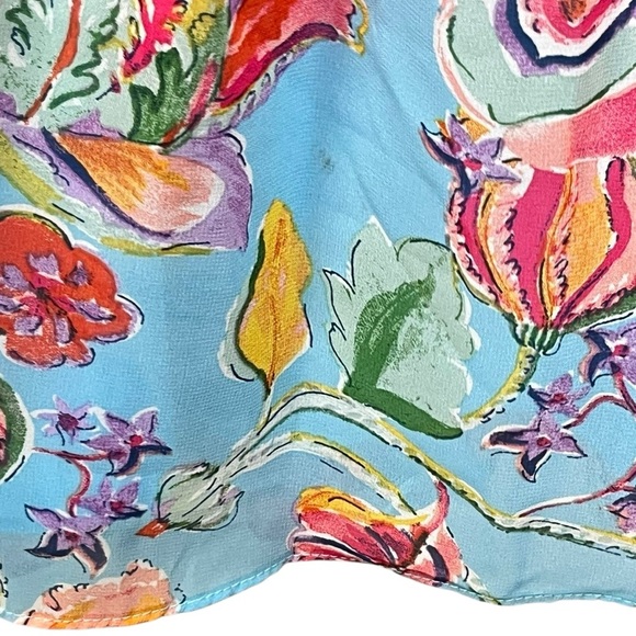 Nicole Miller New York Blue & Pink Ruffled Tiered Sundress Size XS - Picture 11 of 12